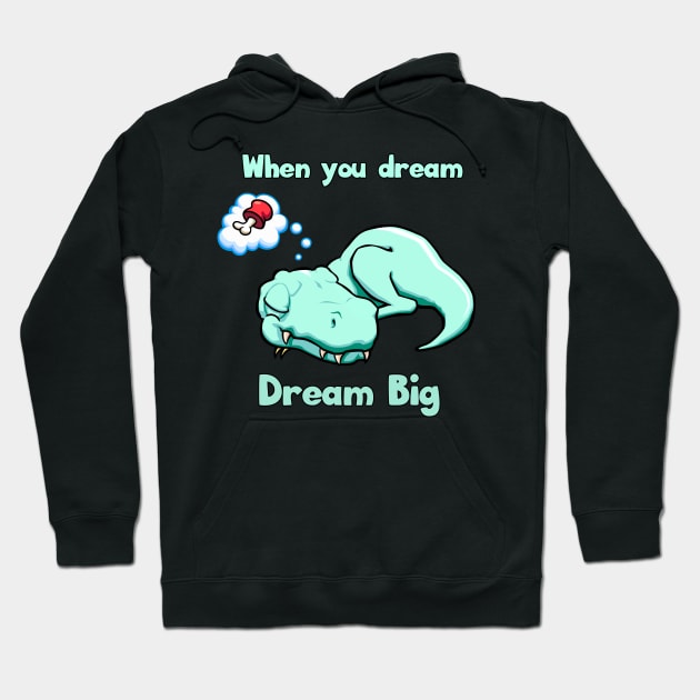 Dream Big Sleeping Baby Dinosaur Hoodie by Mandra